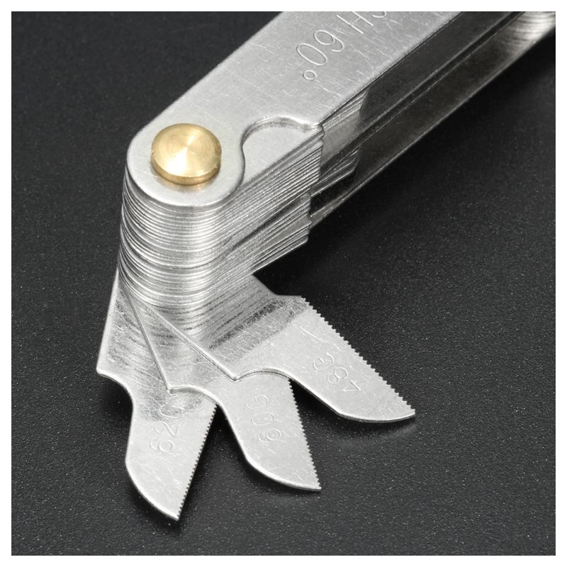 58xBlades Metric Whitworth 55&60 Degree Thread Measuring Gauge Screw Pitch