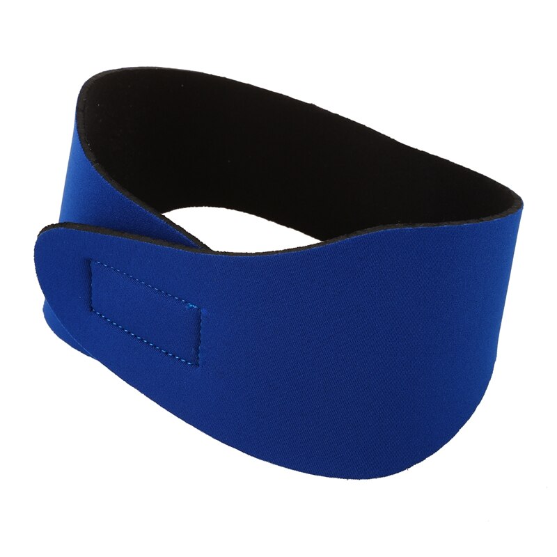 Zwemband, oorbescherming, verstelbare neopreen haarbeschermer voor volwassenen en kinderen (M-blauw