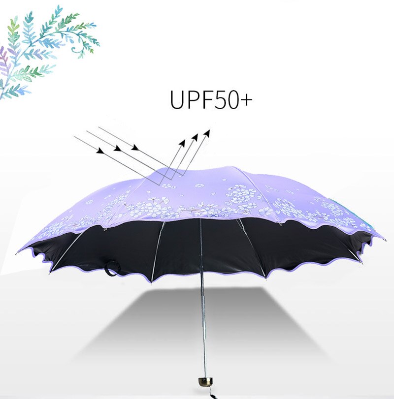 Flower Umbrella Female Folding Chinese Light Anti-UV Girl Sun Parasol Kids Umbrellas Rain Women