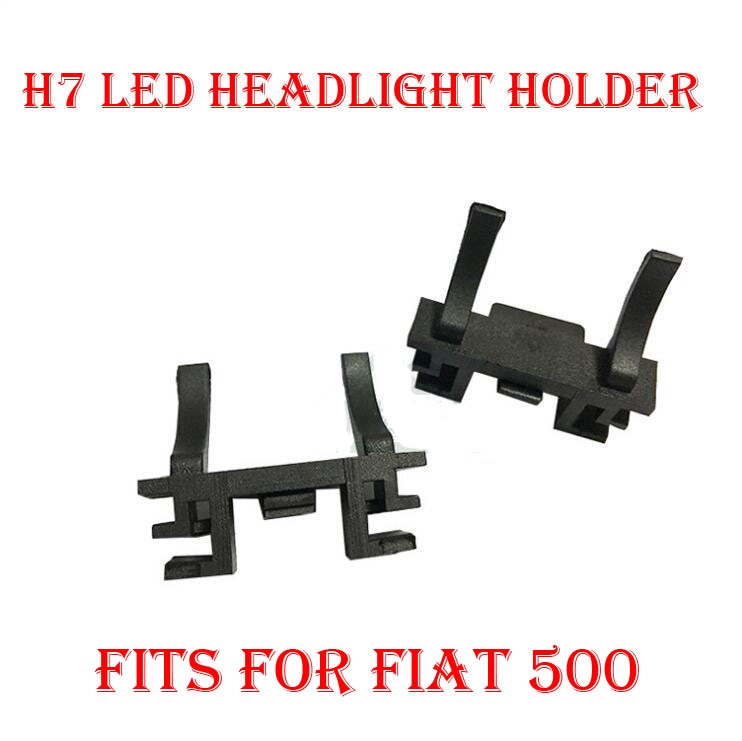 2 piezas H7 LED Kit de conversión de faros bombilla adaptador soporte Base retenedor hembra para Fiat 500 Ford Focus bajo haz halógena escondió