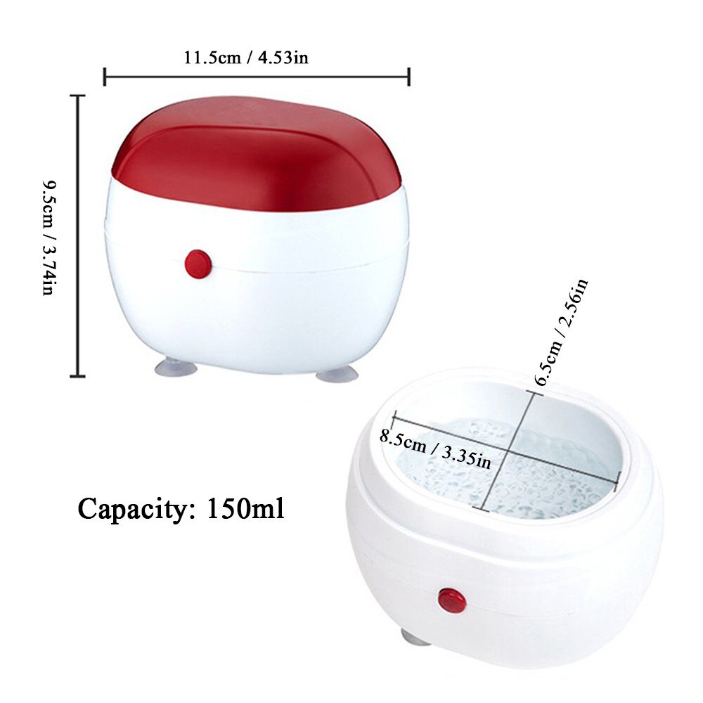 Automatic Ultrasonic Cleaner Jewelry Cleaning Machine Portable Washing Device For Glasses Watches Dentures Jewelry Mini Washer