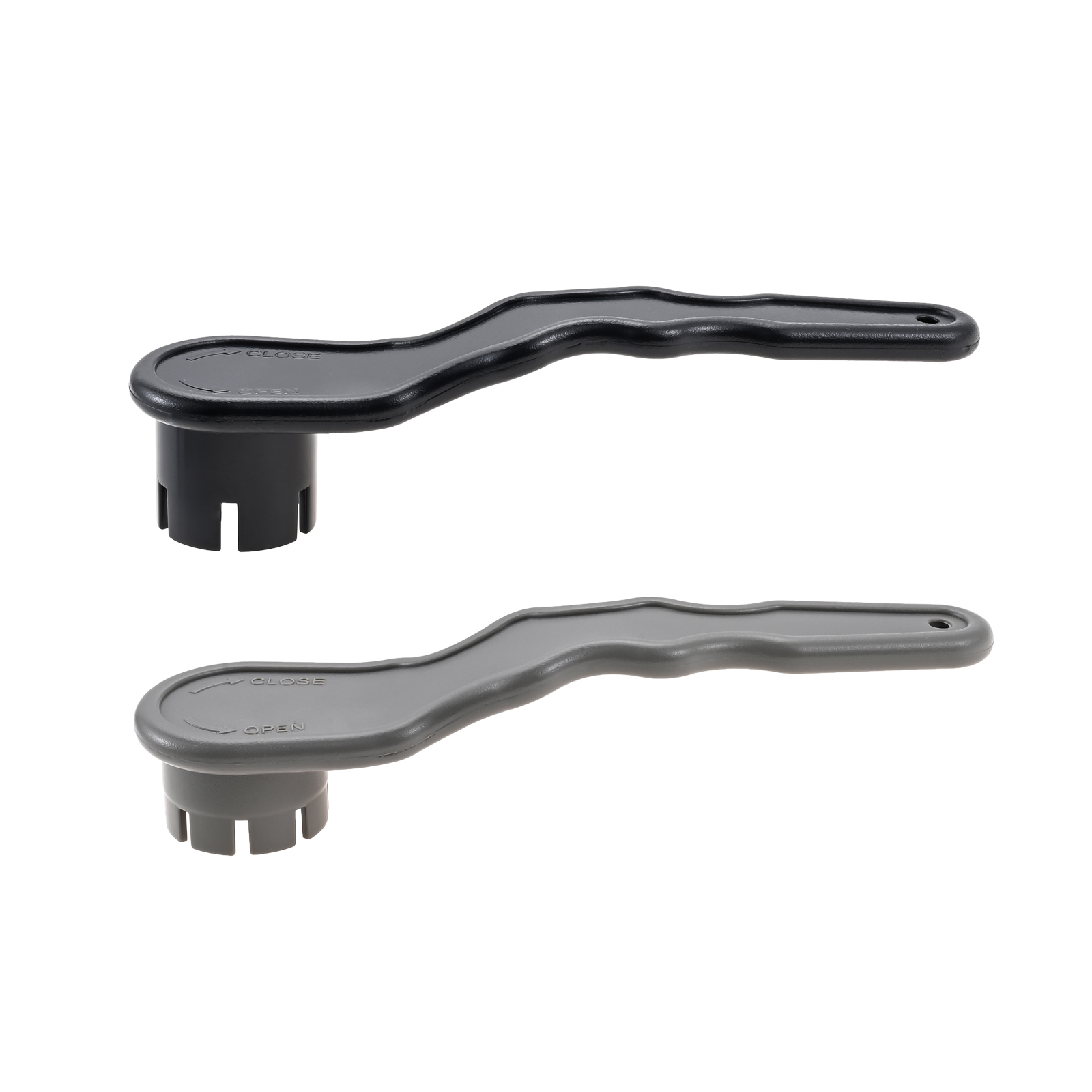 2 Pcs Boat Raft Air Valve Wrench Include Black Six-teeth and Gray Eight-teeth for Inflatable Boat Air Valve Removing/ Repairing
