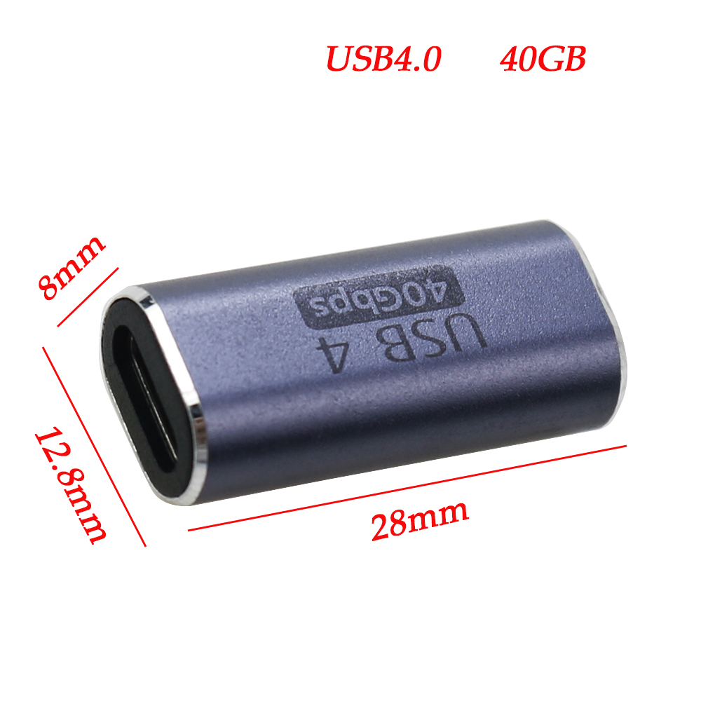 USB-C-Adapter U-förmiger gerader Winkel adapter Typ C Buchse zu Typ C Stecker 40 Gbit/s schneller Daten adapter Konverter Lade adapter: Armee Grün