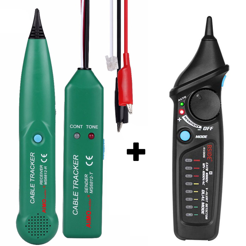 MS6812 Telephone Wire Tracer UTP Tool Kit LAN Network Cable Tester Line Finder With original AIMOmeter: Yellow