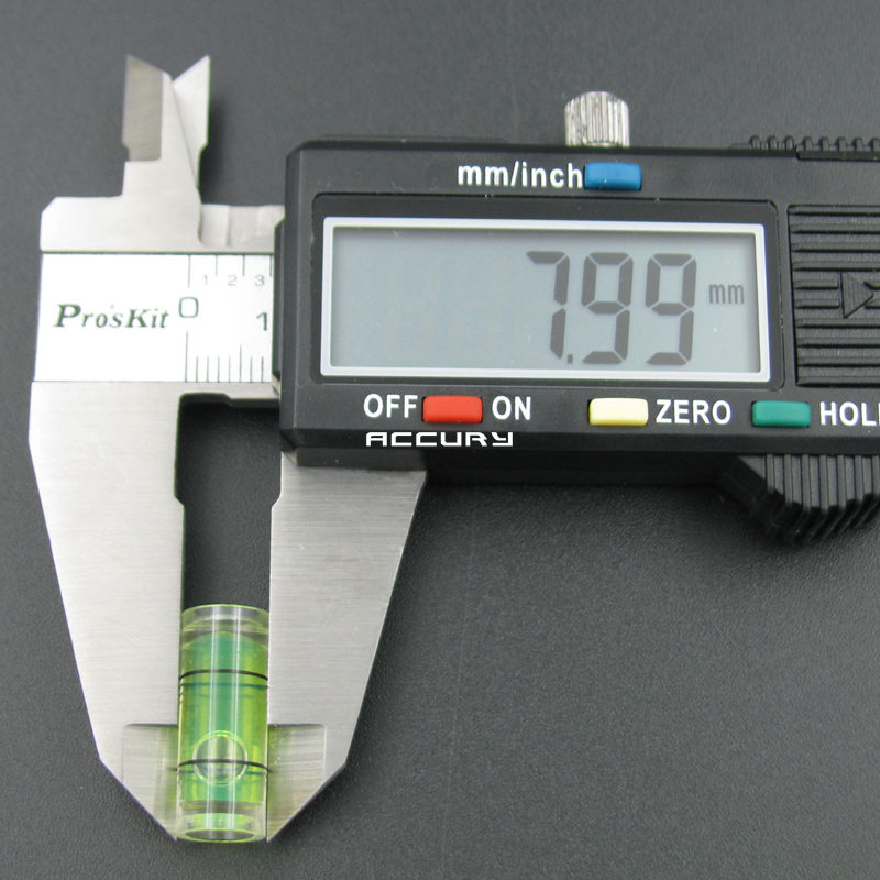 20pcs 8*20mm Plastic tube level protractor Acrylic Bubble level Circular spirit level vial