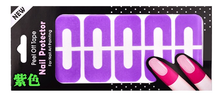 U-shaped Fingerprint Stickers Stripping Tape Finger Skin Protection Anti-splash Protection Nails Nail Polish Stickers: B