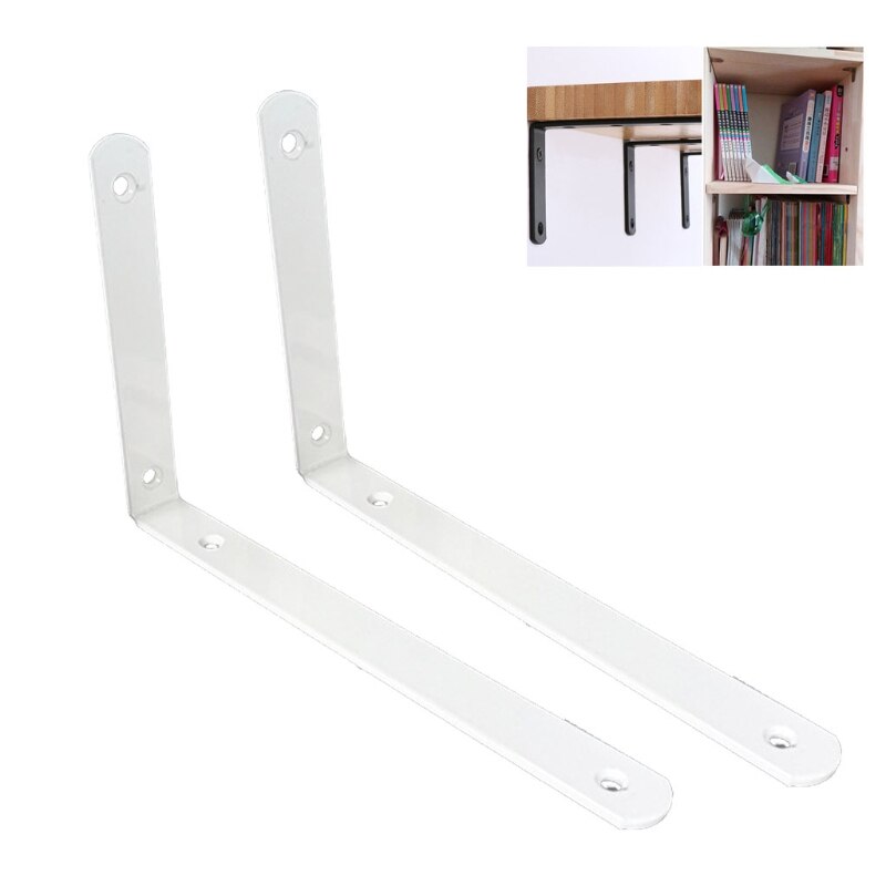 2 Pcs Thick L Shelf Bracket Metal Shelf Brackets Thickness 4mm Industrial Shelf Bracket Wall Hanging Shelf Bracket