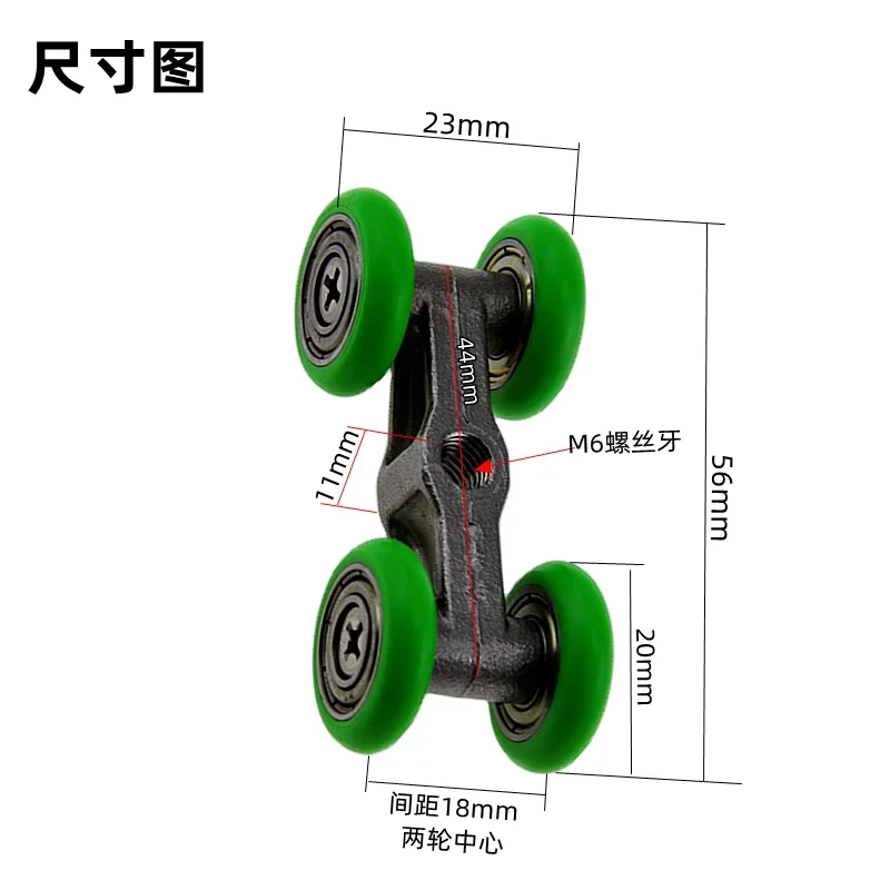 Brusebad hængende trisse glas skydedør badeværelsesdør 304 rustfrit stål rulle gammeldags skillevæg dørtilbehør