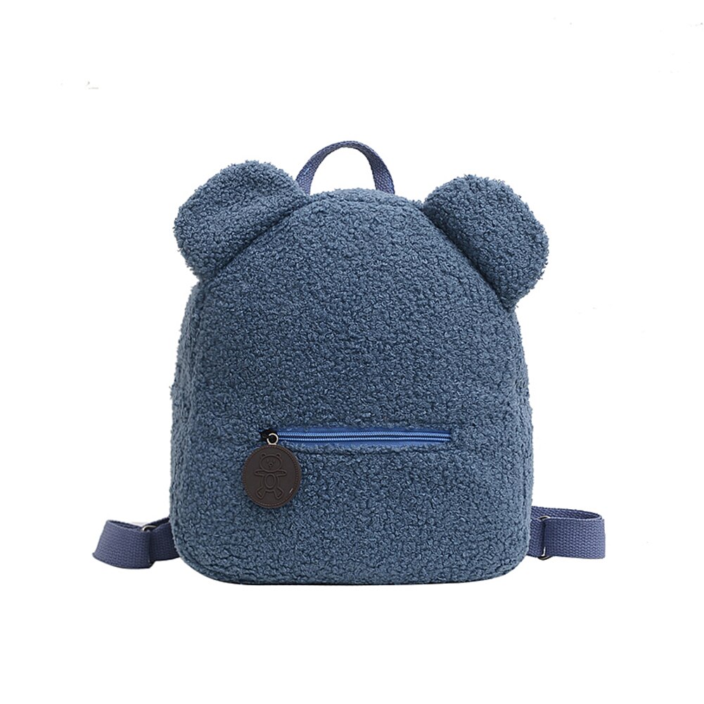 Einfach Mini Schulter Rucksack Taschen Karikatur Weibliche Vlies Modische Täglichen Plüsch Rucksack Tasche Dame für Frauen: C