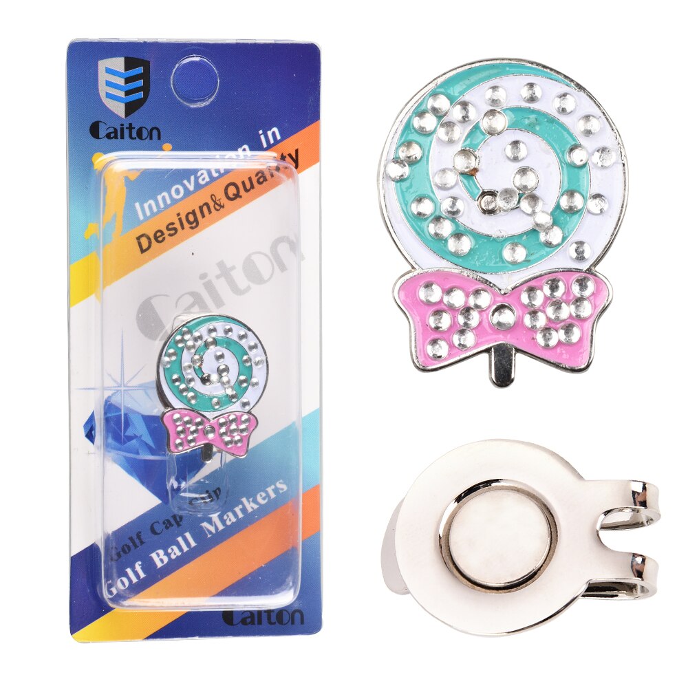 1Pcs Golf Ball Mark+Golf Hat Clip Magnetic Alloy marker golf accessories Golf Cap Clips Golf Training Aids: 16