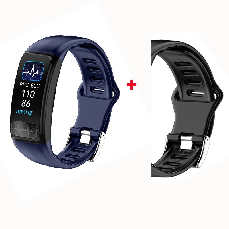 P12 ecg ppg pulseira inteligente monitor de oxigênio freqüência cardíaca pressão arterial cinto inteligente ip67 à prova dip67 água chamada lembrete esportes banda: add 2