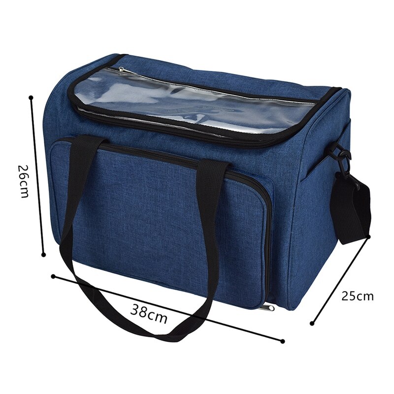 Multifunktionelle hæklingskroge trådgarn opbevaringspose diy strikkepinde garn taske syning arrangør taskeholder: -en