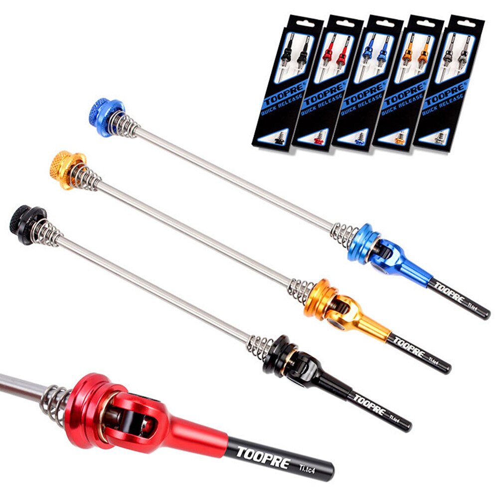 Titanium Alloy DIY MTB Road Bike Quick Release Skewers Elongated Shaft Wheel Hub Lever Upgrade Replacement