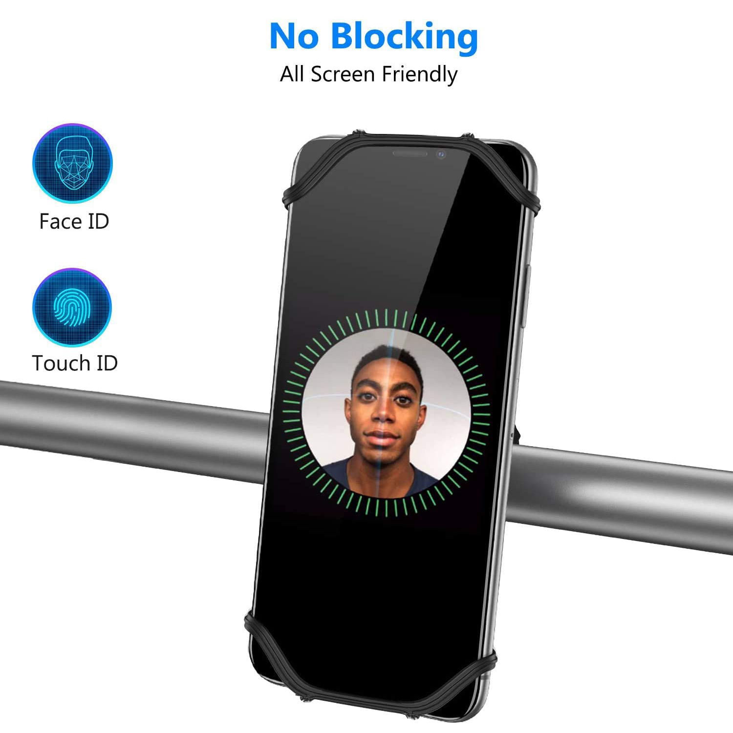 Silikonowy uchwyt na telefon rowerowy Uniwersalny stojak na telefon komórkowy na kierownicę Uchwyt na telefon komórkowy od 4 do 6,5 cala