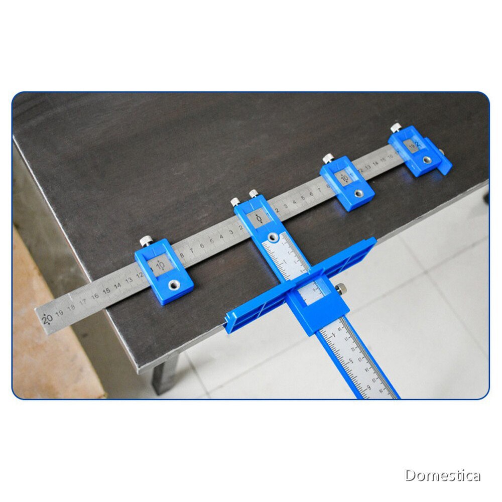Woodworking Hole Locator Multi-functional Wood Furniture Adjustable Auxiliary Installers Hole Saw Drill Punch Locator Tools
