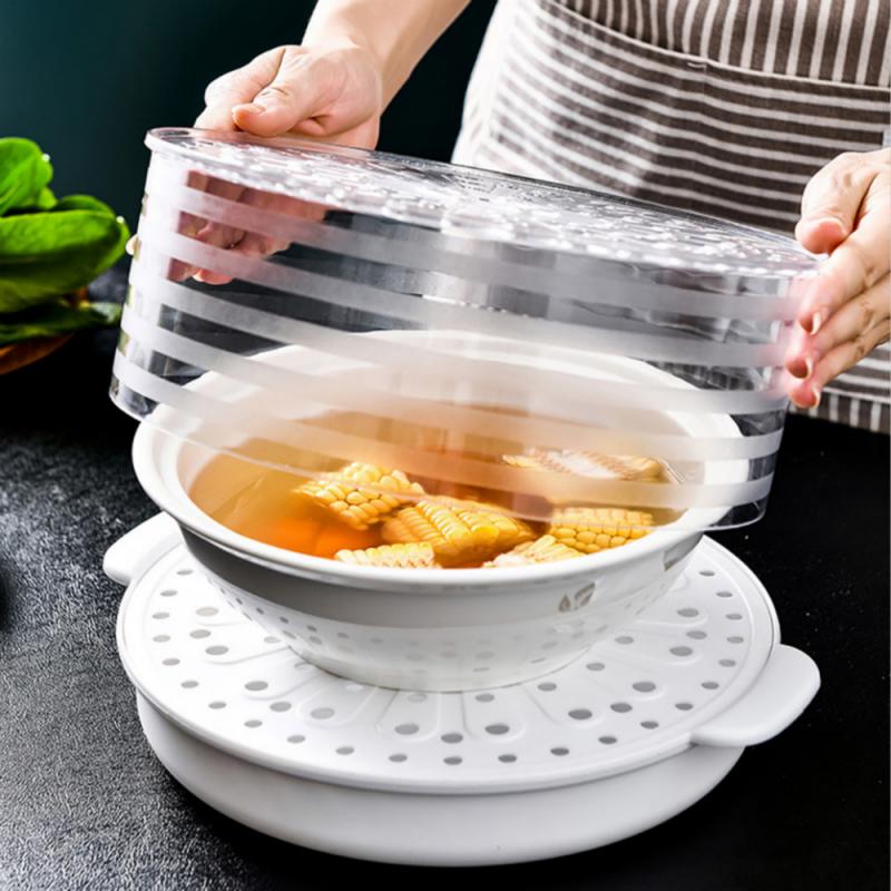 Plastic Multi-function Food Cover Transparent Fruit Food Wrap Covers Pan Fresh Keeping Bowl Universal Cover Anti-mosquito
