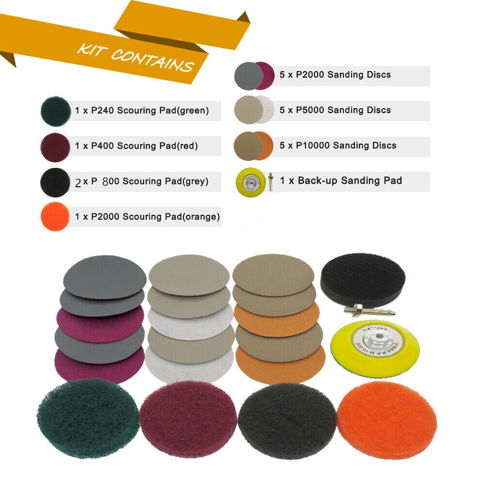 Car Auto Restoration Kit Scouring Pad Practical Automotive Tools Durable