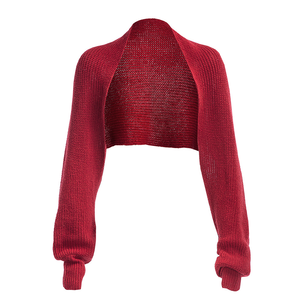 Antumn v-hals kvinders strikket sweater wrap strikvarer top scarfpullover jumper pull