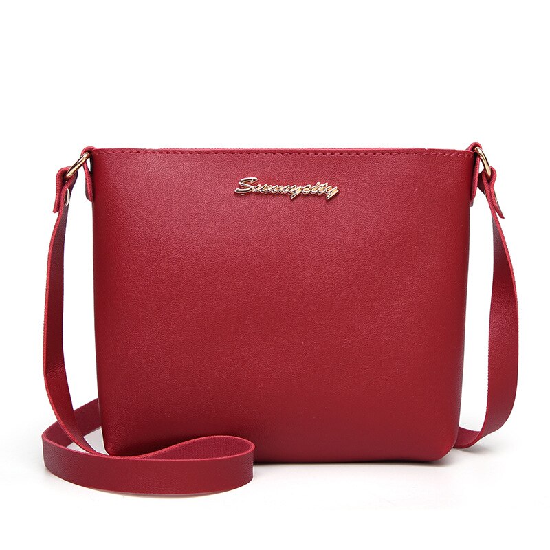 Bags for Women Simple Women PU Leather handbags Messenger Bag Lady Retro Casual Small Fresh Small Square Bag: Red