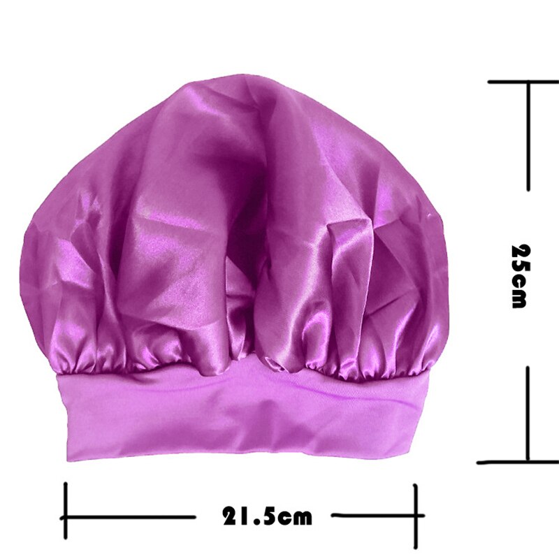 1Pcs Hair Bonnet Satin Cheveux Nuit Gorro Sleeping Hair Cap Shower Head Wrap Styling Bonnets for Women Czepek