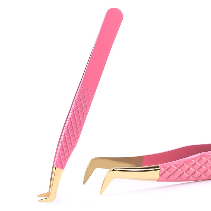 1 Pc biało-złoty pęseta do rzęs antystatyczna do przedłużania rzęs zestaw ze stali nierdzewnej Beauty precyzyjna pęseta narzędzia do makijażu: 13
