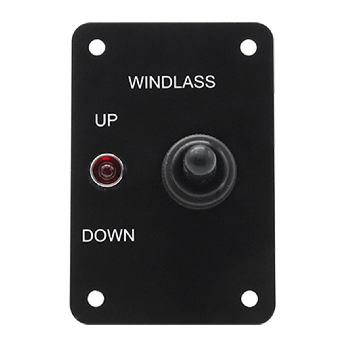 Pactrade Marine Boat Anchor Windlass Return Toggle Switch – Aluminum Plate, 2 Way With LED Light