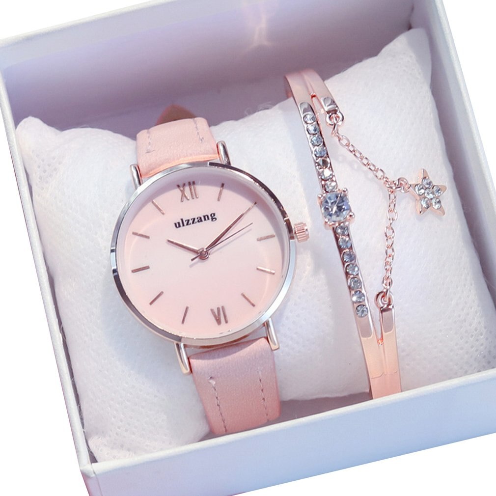 Montre Dame Casual Vrouwen Horloges Armband Set Sterrenhemel Dames Armband Horloge Lederen Quartz Horloge Klok