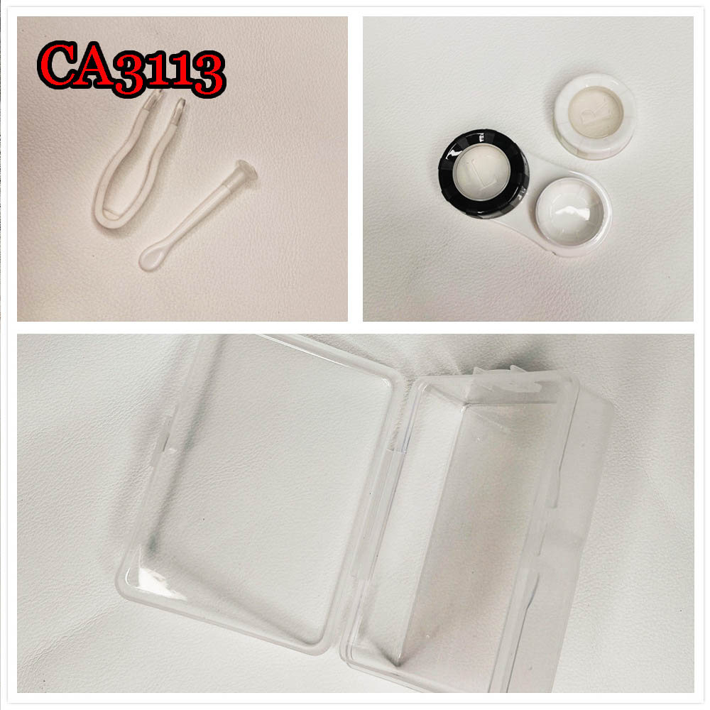 3Pcs Contact Lens Case Reizen Bril Lenzen Box Voor Unisex Ogen Care Kit Houder Container Ondersteuning Gif CA3113