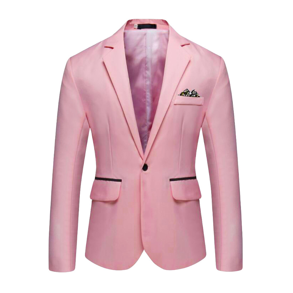 Pop Männer Blazer Stilvolle Casual Solide Blazer Business Hochzeit Party Outwear Mantel Anzug Tops Herren Mantel Blazer