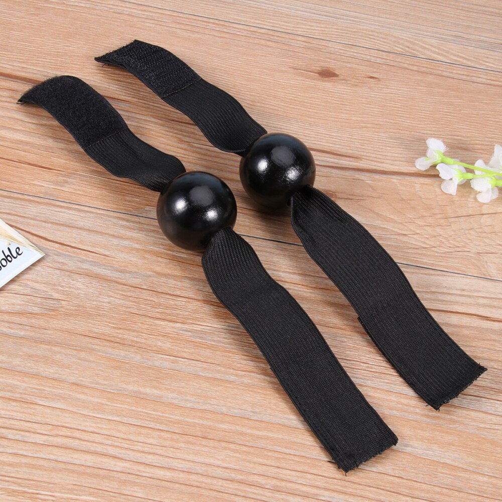 2 pairs of Volleyball Training Exercise Band Equipment Correction Aid Sport Training Belt with Buckle (Black)