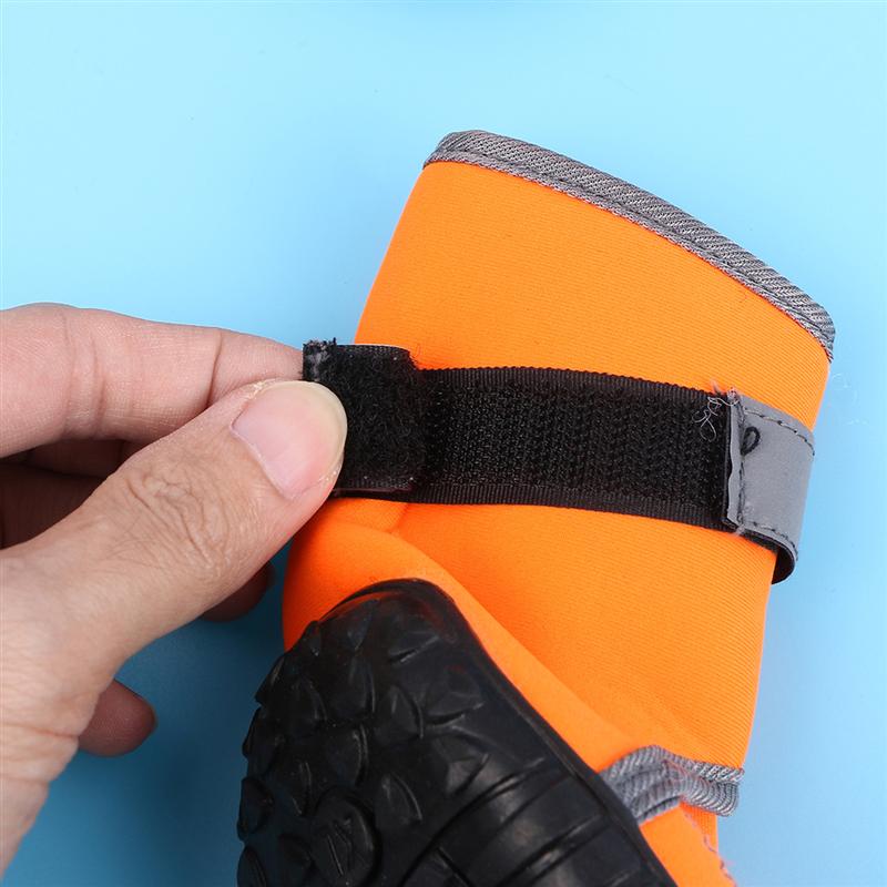 4 pces cão impermeável sapatos antiderrapante macio sola botas tamanho XS-XXL