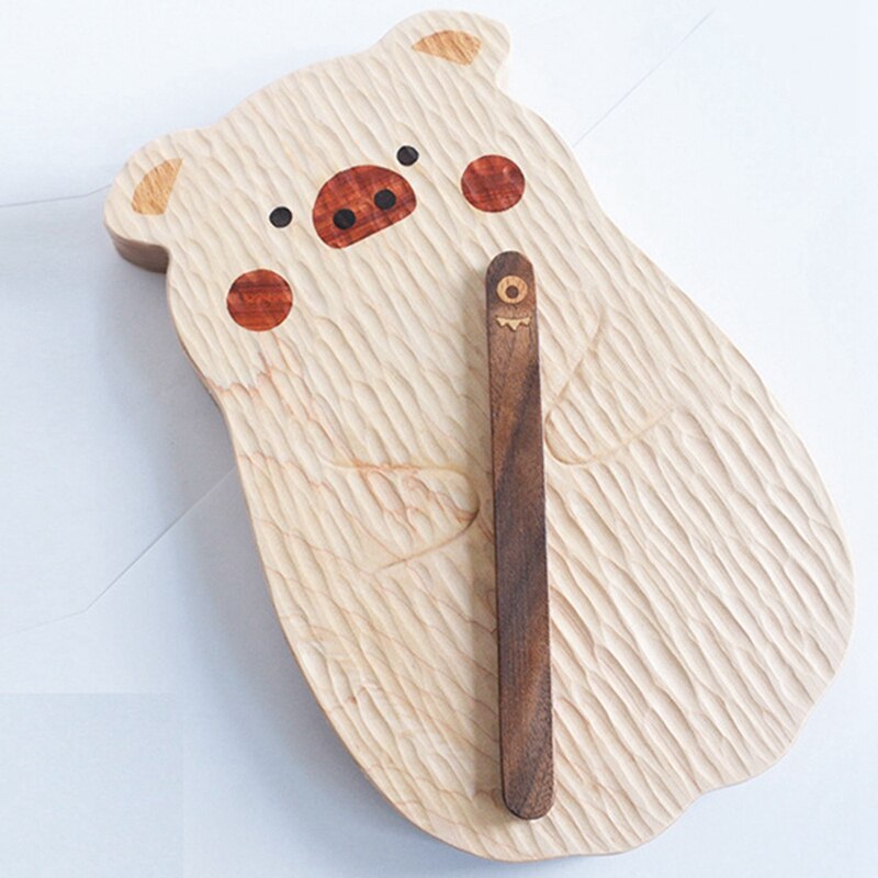 Cartoon Japanese Dim Sum Plate Wooden Plate Kid's Dinner Plate Decorative Plate Chopping Board