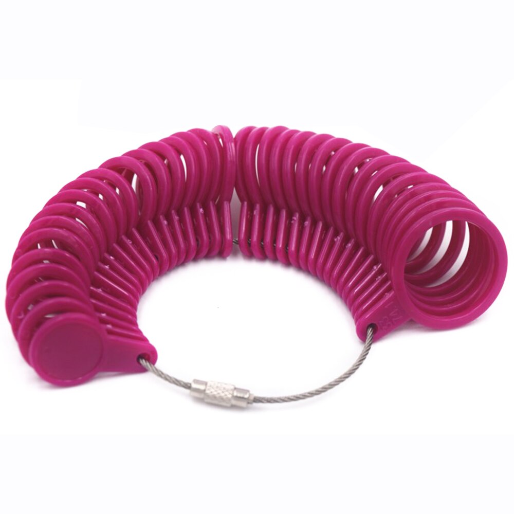 1 pierścionek zestawowy rozmiar biżuteria zestawy narzędzi pomiarowych plastikowy trzpień Stick Finger profesjonalne narzędzie kolorowe wygodne Charms , 5cm Dia.: 14