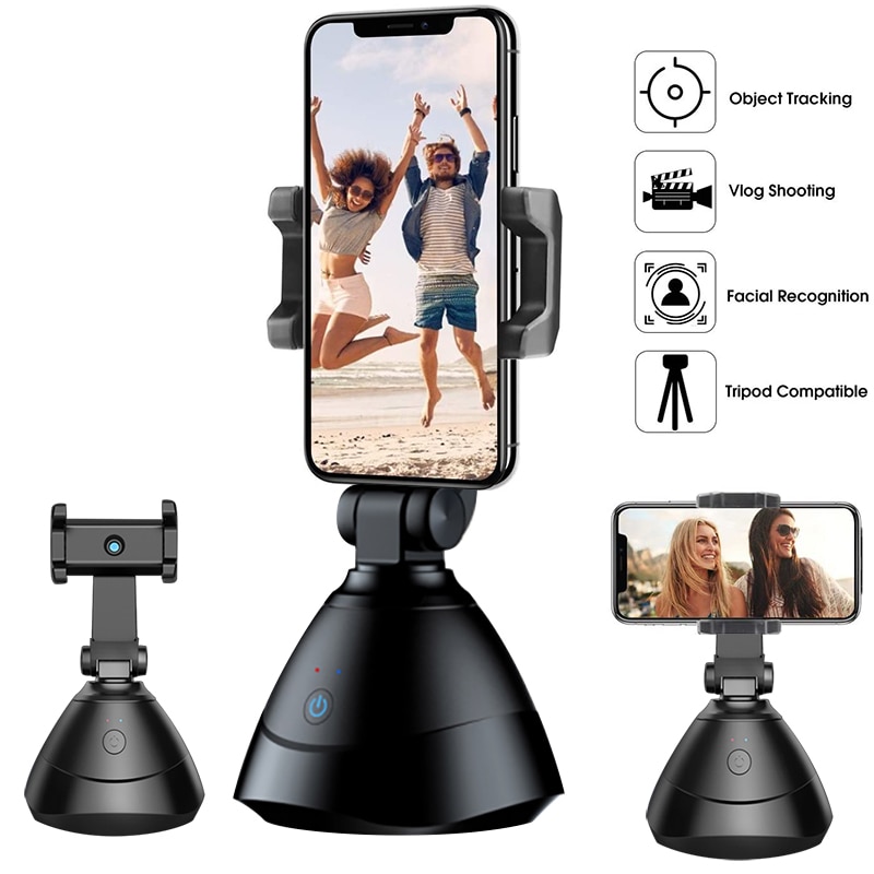 All-In-Een Selfie Video Smart Schieten Camera Automatisch Gezicht Object Tracking 360 ° Horizontale Rotatie Telefoon Mount stabilisator