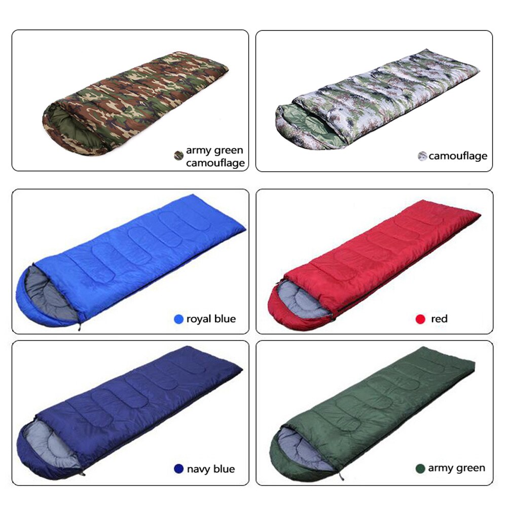 170t tårefast polyester camping sovepose letvægts varm kuvert-type backpacking rejser vandre camping sovepose