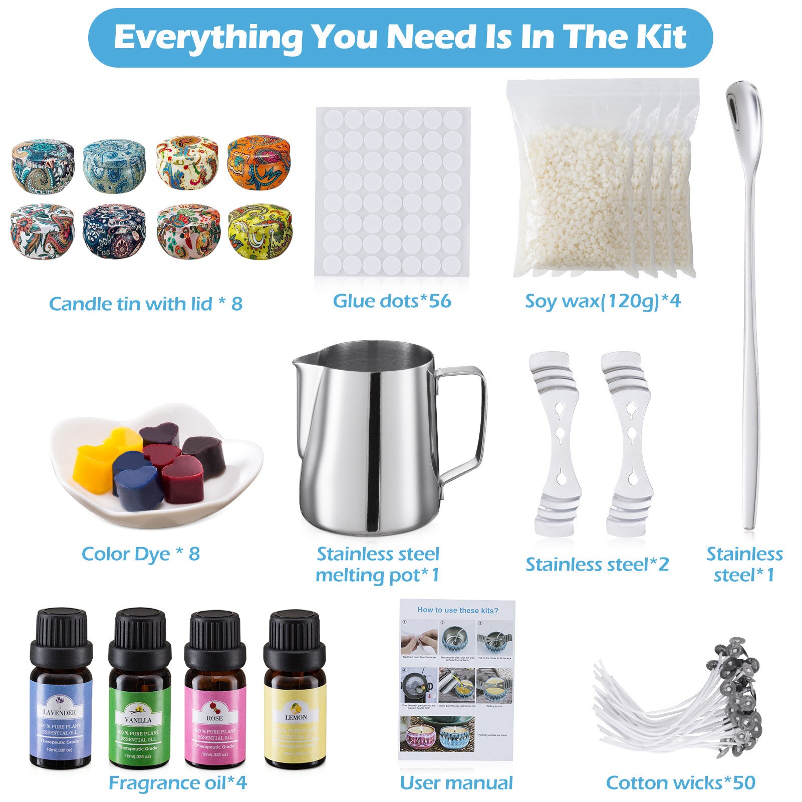 Scented Candle Making Kit Handmade Candle Making Tools DIY Candle Maker Gadget Candle Making Kit Supplies
