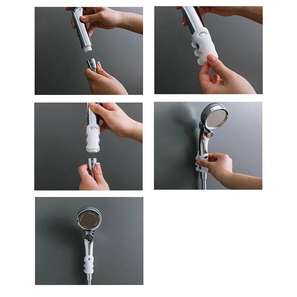Bathroom Shower Head Movable Bracket Powerful Suction Seat Chuck Suction Cup Bracket bathroom Wall Mount Stand Holder Rack #35