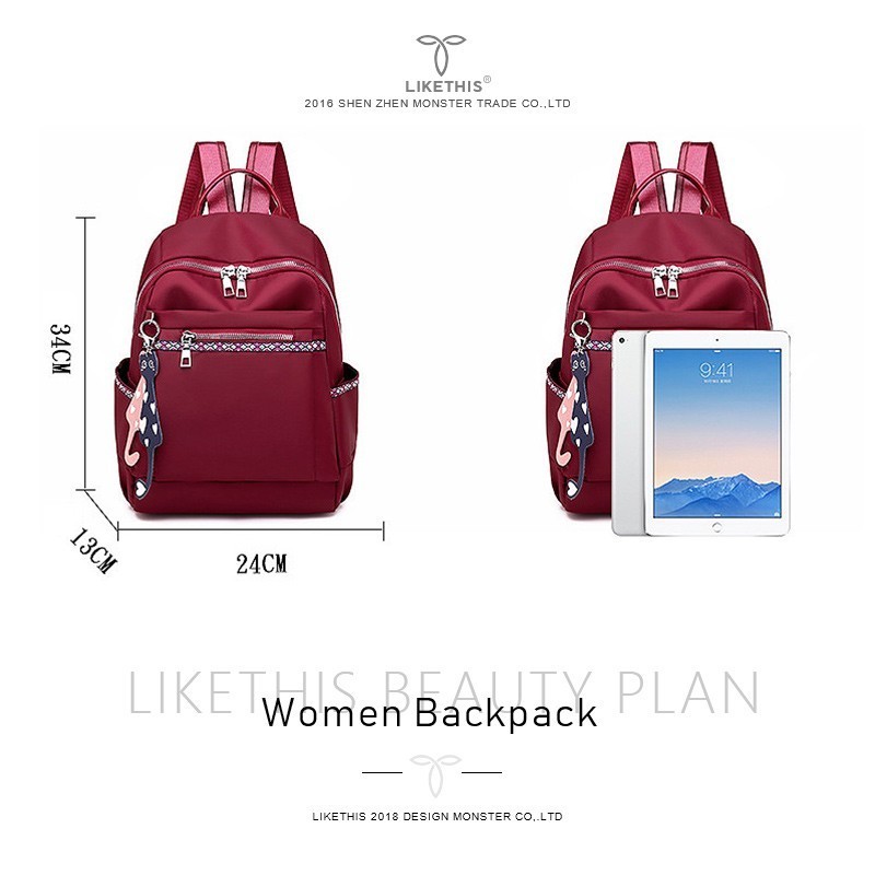 Como esta Mochila roja, Mochila de viaje Oxford para estudiantes universitarios para mujeres, bolso de hombro femenino para chicas, Mochila , Mochila Simple para mujeres