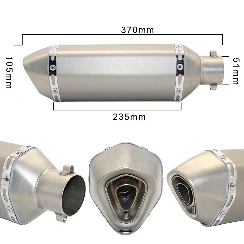 Yleiskäyttöinen moottoripyörämuunneltu skootteri ak yoshimura pakoputki  gy6 cbr 125 cbr 250 cb400 cb600 yzf  fz400 z750: D