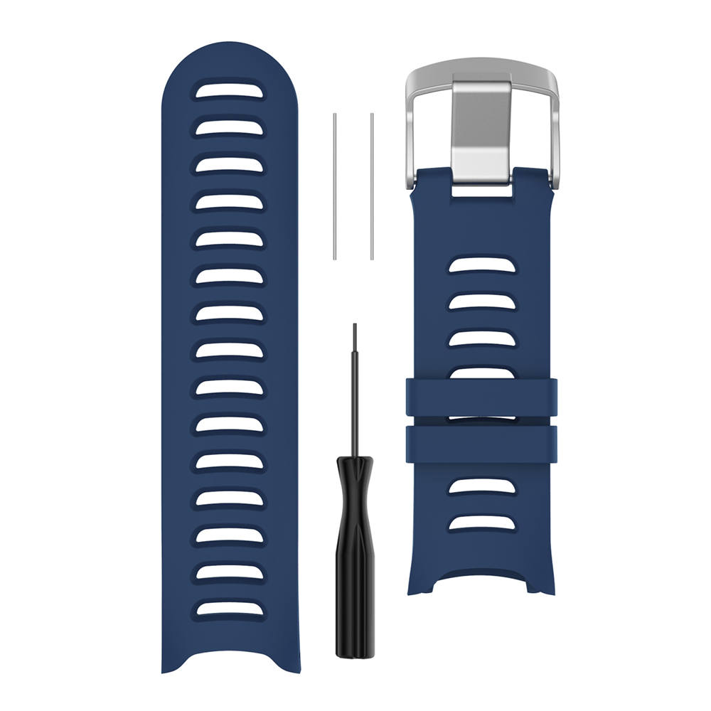 Bracelet de Sport en Silicone pour Garmin Forerunner 610 montre intelligente Bracelet 7 couleurs remplacement Bracelet de montre Bracelet bandes: Blue