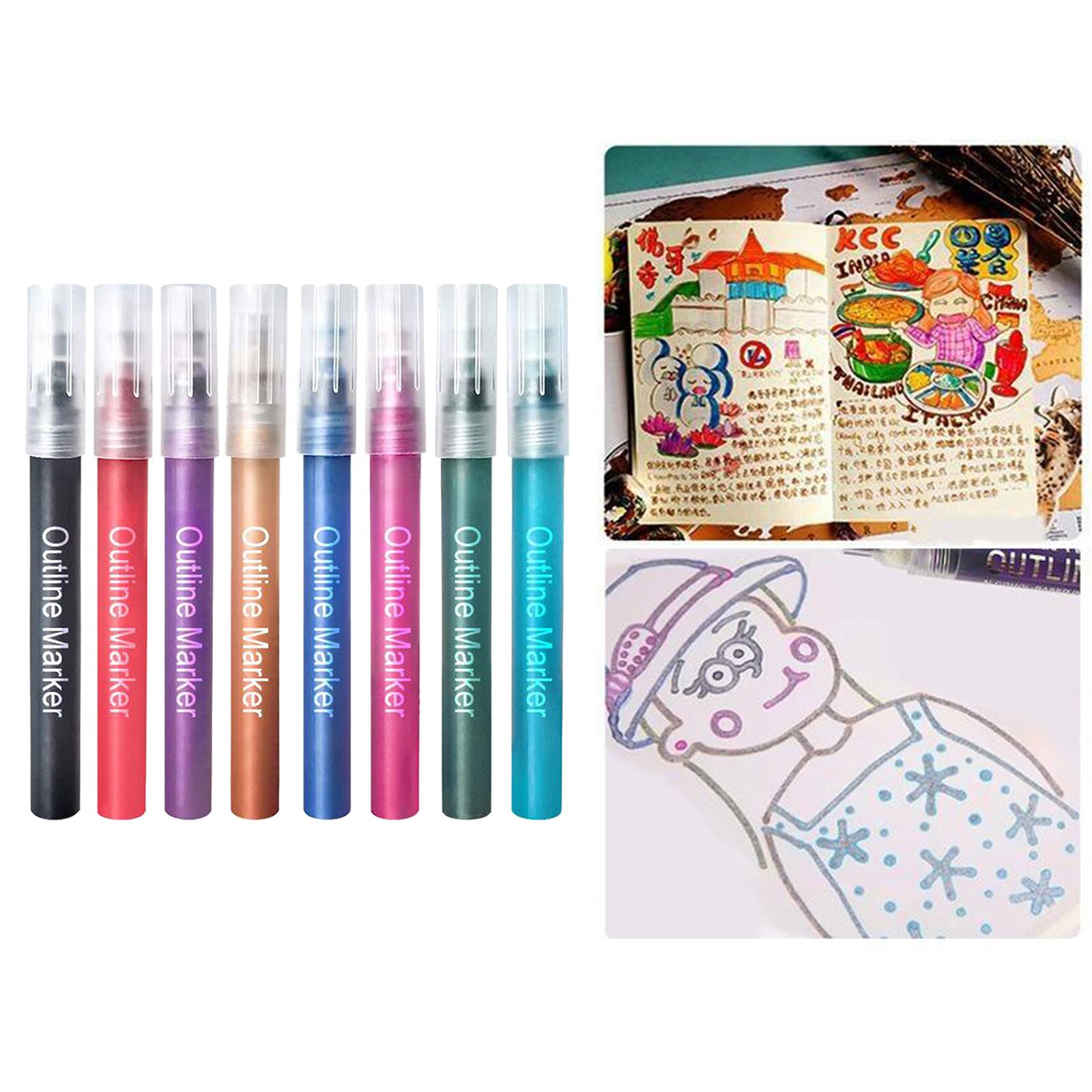 8 Kleuren Marker Pen Voor Rock Schilderen, Keramiek, Porselein, glas Kleuren Verf Markers Pennen Permanente Paint Art Diy Craft