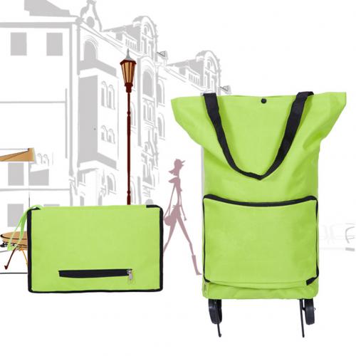 Folding Shopping Cart Bag Portable Grocery Tote Pulling Wheel Market Trolley Folding Pull Cart Trolley Bag Shopping Cart Bag: Default Title
