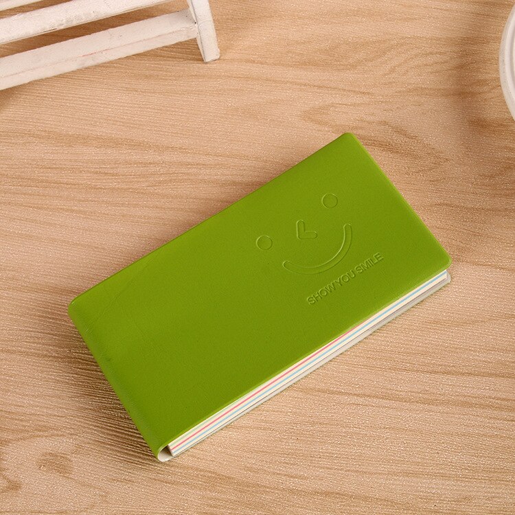 Cute Korean Smiley Notebook Kawaii Student Stationery School Supplies MINI Rectangle Notebook Color Inside Pages Small Note Book: white