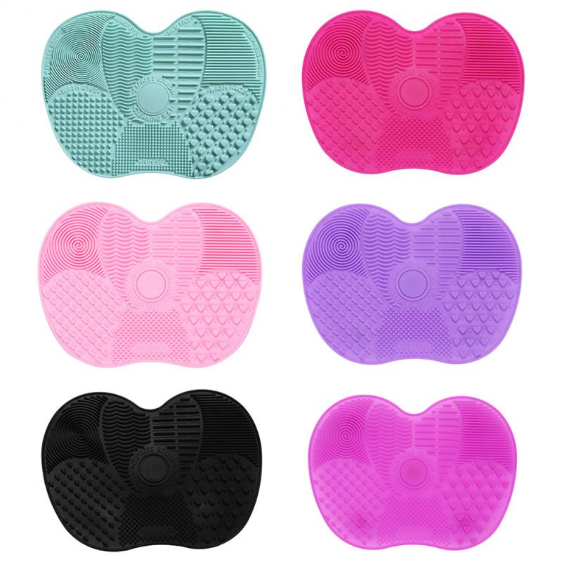 Placa de silicone mágica para pincéis, utensílio para lavar pincéis de maquiagem, ferramenta de limpeza, sombra, base, tapete de limpeza das mãos, 1 peça