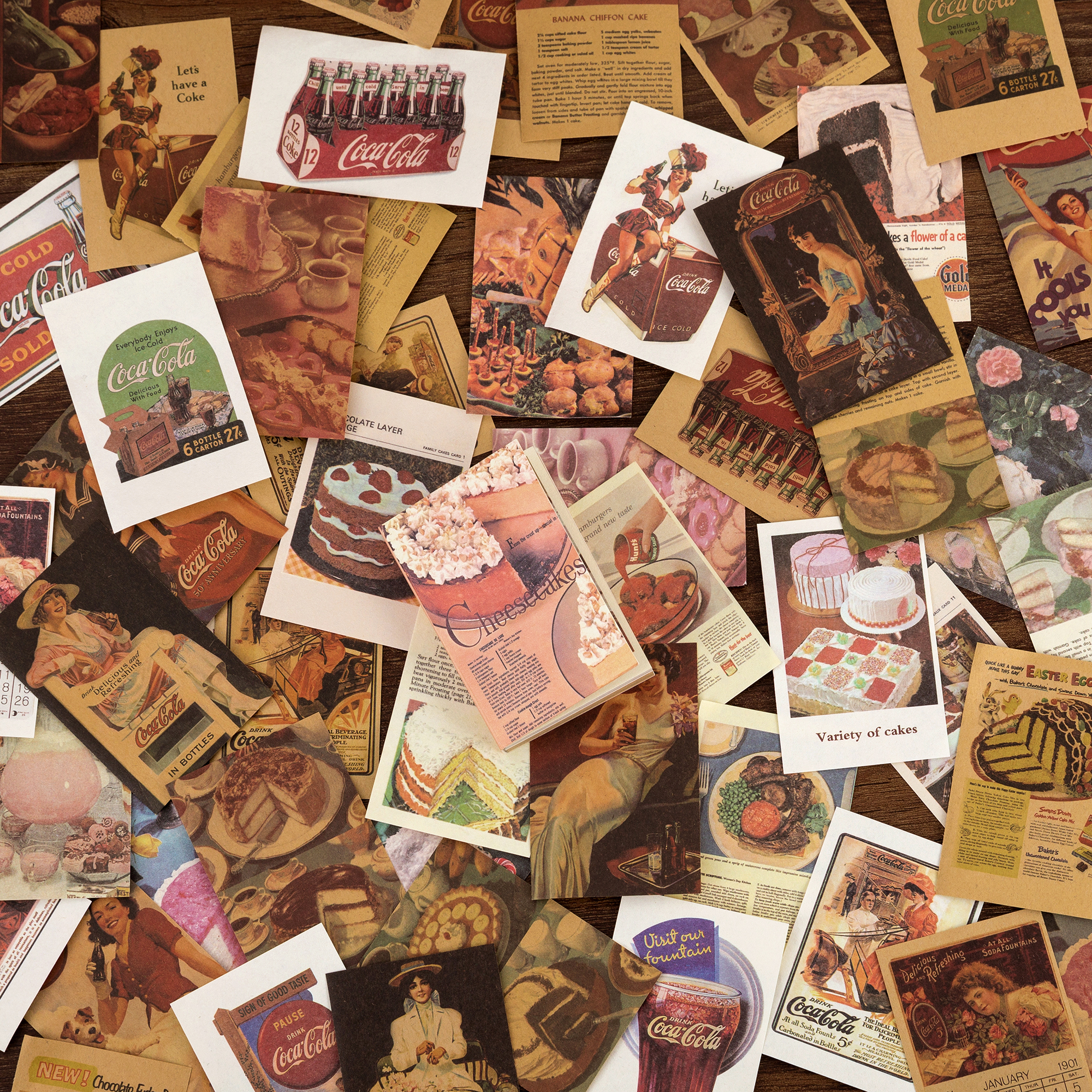 Mini papier décoratif Vintage noir et blanc pour livre, fournitures de papeterie pour Scrapbooking, livre de poche, 80 pièces/lot: E