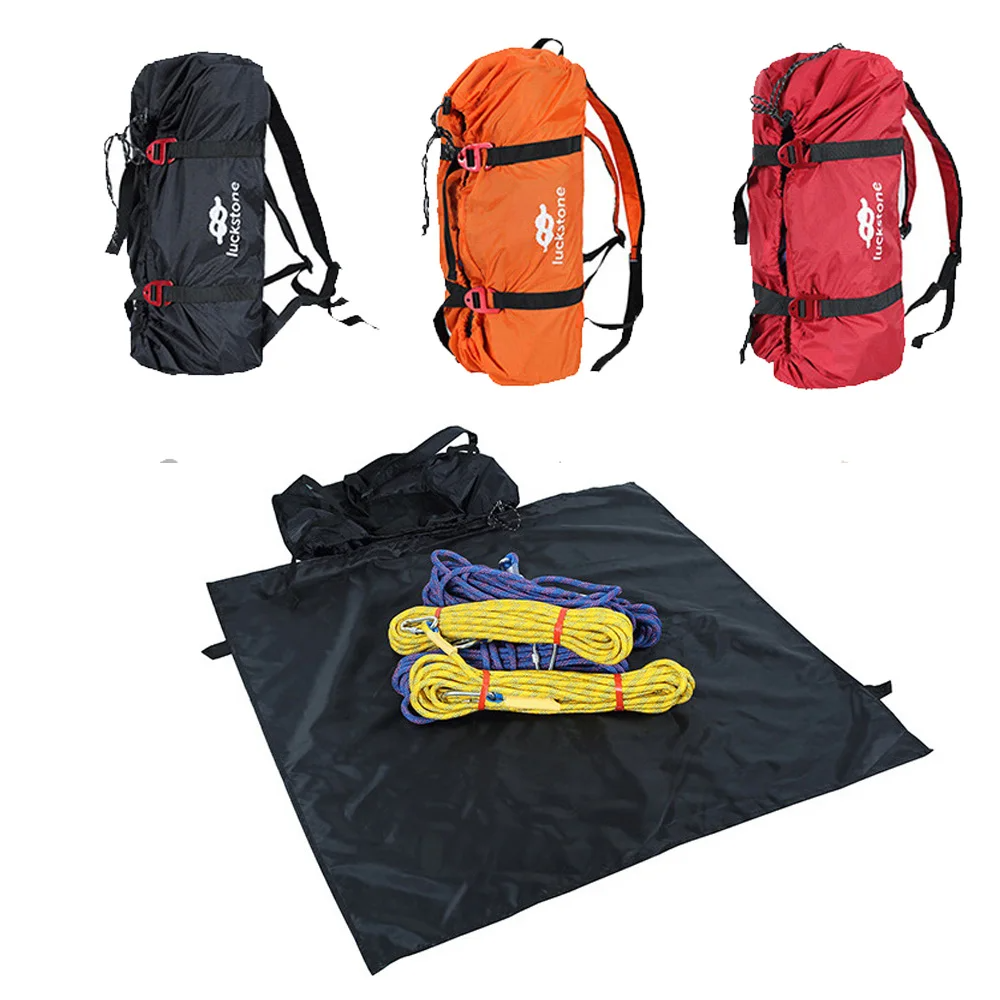 Dobrável portátil escalada corda saco cabo carry bag tapete de chão acampamento caminhadas mochila