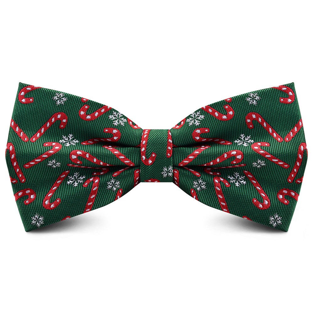 GUSLESON Double Fold Men's Christmas Bow ties Festival Theme Bowties Pre-Tied Neckwear Snow Tree Pattern Novelty Bow Tie: 15