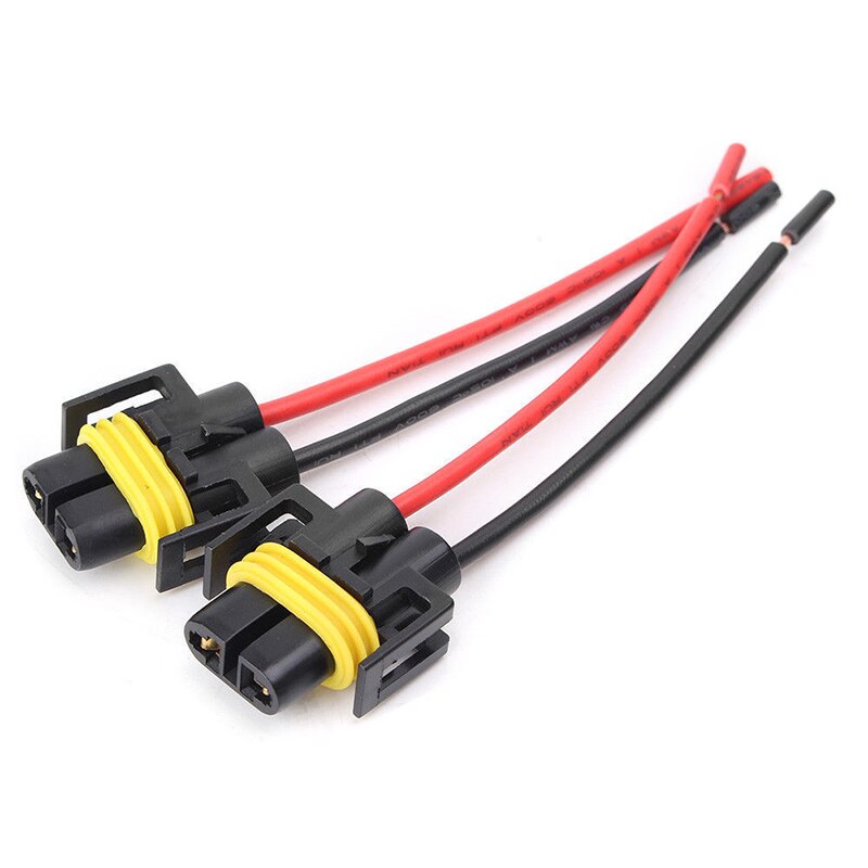 Fog Light Lamp connector Heavy duty High efficient For Headlight 2pcs Set Female Adapter H11 H8