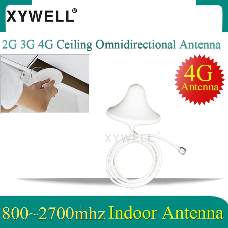 2G 3G 4G LTE Omni Indoor Antenna Celling internal Antenna For Cell Phone Signal GSM Booster 3G Repeater with 0.3 / 2M Cable