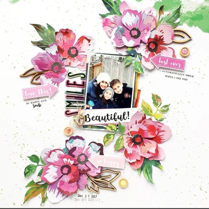 Metal Cutting dies Overlapping flowers die cut Scrapbooking Paper Craft Handmade Card Punch Art Cutter Decorative Stencil